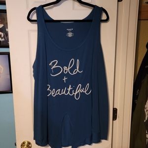 Bold & Beautiful Tie front active tank